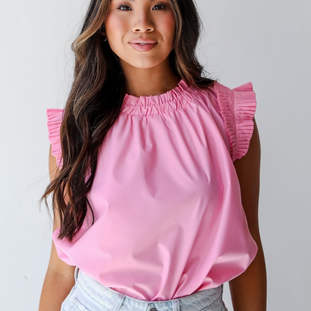Pretty tty In Pink Short Sleeve Blouse NWT
